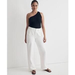 NWT Madewell The Harlow Wide-Leg Jean in Tile White Size 31